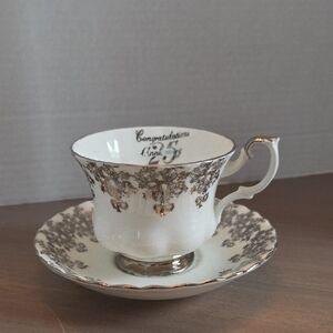 Royal Albert White and Gold Bone China Teacup